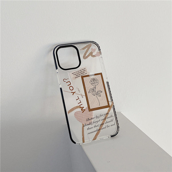 Funda Transparente para Celular Diseño Rosa Helado