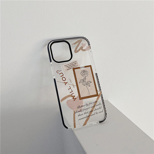 Funda Transparente para Celular Diseño Rosa Helado