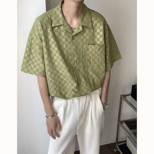 Camisa Hombre Cuadros Verano Manga Corta Transpirable - Image 3