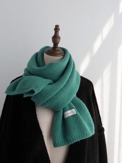 Bufanda Cálida de Color Liso para Mujer - Otoño e Invierno - Image 15