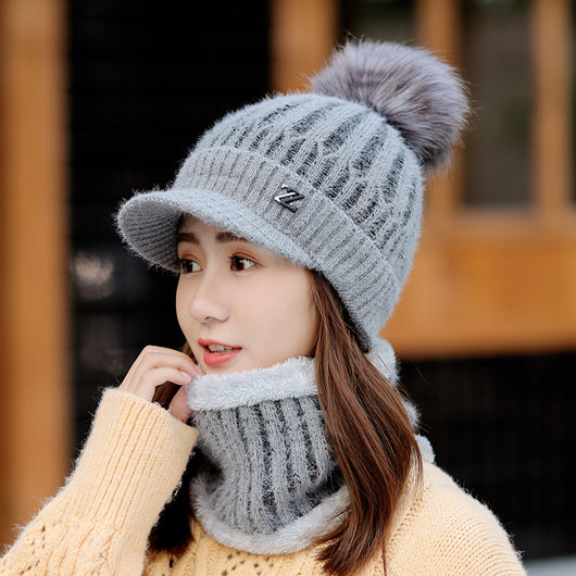 Gorro de Lana Tejido Abrigado a Prueba de Viento con Forro Polar - Image 4