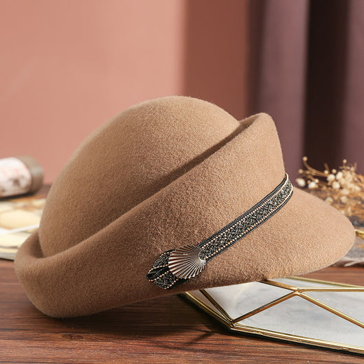 Gorra Militar de Lana con Visera Plana - Estilo Casual