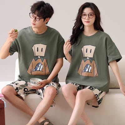 Pijama Corto Holgado para Pareja - Shorts Cómodos de Verano - Image 12