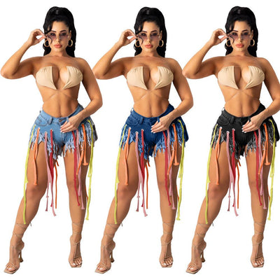 Shorts de Mezclilla con Alta Elasticidad y Cordones - Image 9