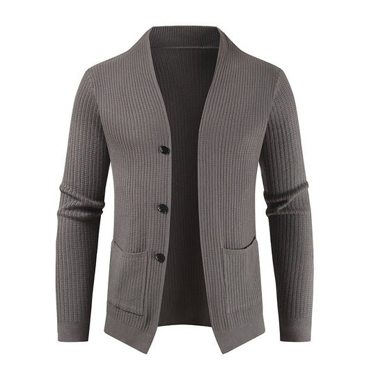 Cardigan Casual de Hombre Manga Larga Abotonado - Image 9