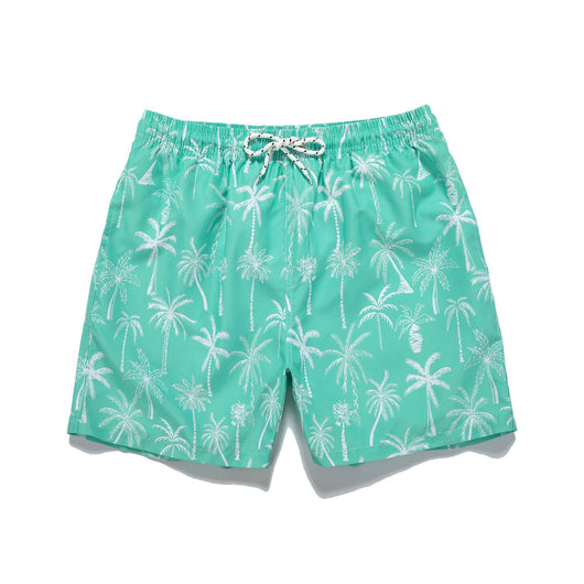 Pantalones Cortos Hombre Estampado Coco - Bermudas Sueltas Cordón Playa Vacaciones - Image 9