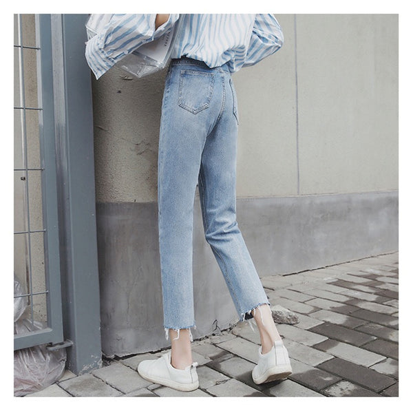 Jeans Rectos Otoño Mujer - Estilo Moderno y Versátil