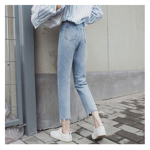 Jeans Rectos Otoño Mujer - Estilo Moderno y Versátil