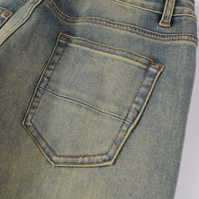 Jeans Rojos Estampados con Pliegues y Cintura Elástica para Hombre - Image 11
