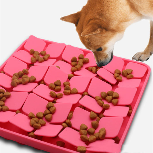 Plato Antideslizante Comedero Lento para Perros y Gatos