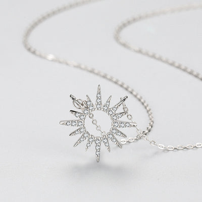 Collar de Plata 925 Girasol con Diamantes Completos - Image 6