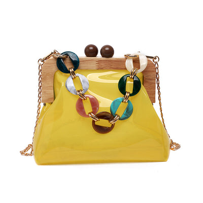 Bolso Mensajero Transparente con Cadena para Mujer - Image 6