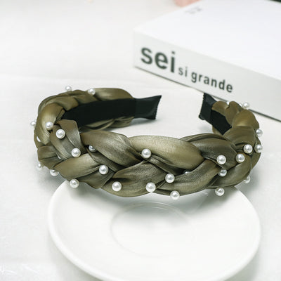 Diadema Trenzada Artesanal con Red - Accesorios para el Cabello Estilo Celebridad - Image 10