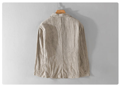 Camisa Suelta de Lino para Hombre - Diseño Minimalista y Versátil - Image 13