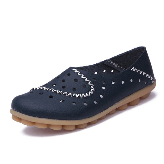 Zapatos Planos de Cuero para Mujer con Tacón Bajo - Image 10