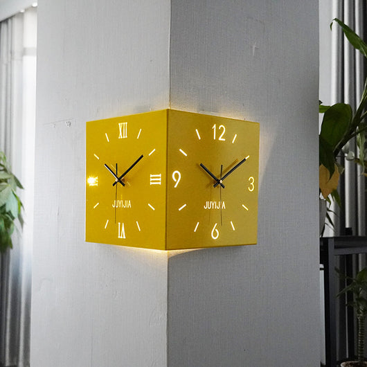 Reloj de Pared Decorativo Doble Cara con Vinilo Adhesivo para Dormitorio - Image 4