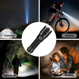 Linterna LED Recargable de Largo Alcance en Aluminio