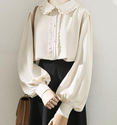 Blusa Suelta con Mangas Farol para Mujer