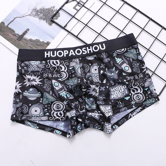 Calzoncillos Boxer Estampados de Seda Helada Transpirable - Image 7