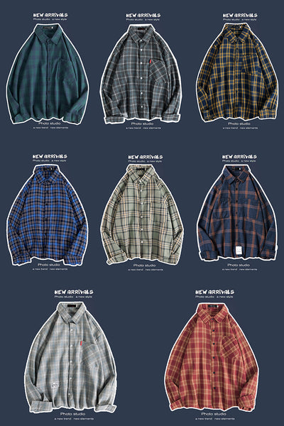Abrigo Retro de Cuadros para Hombre - Estilo Suelto y Personalidad - Image 30