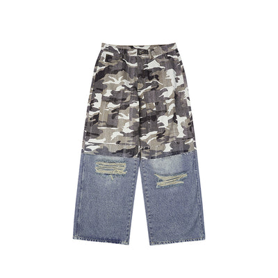 Jeans con Costuras Rotas y Estampado Digital - Image 6
