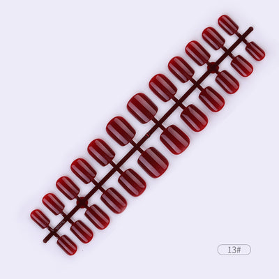 Uñas Postizas Adhesivas de Colores Sólidos - Set de 24 Piezas - Image 14