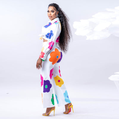 Conjunto de Dos Piezas Estampado para Mujer - Camisa y Pantalón - Image 3