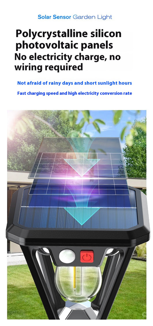 Lámpara Solar de Pared para Jardín con Toma de Corriente - Image 12