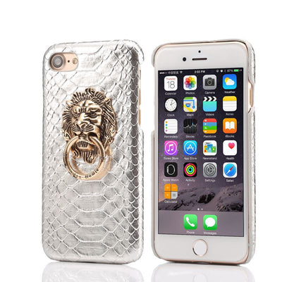 Funda iPhone XS Max con Diseño de Cabeza de León en Cuero - Compatible Apple - Image 4