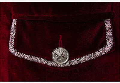 Abrigo Uniforme Steampunk Terciopelo Cuello Alto para Hombre - Image 16