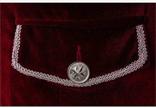 Abrigo Uniforme Steampunk Terciopelo Cuello Alto para Hombre - Image 16
