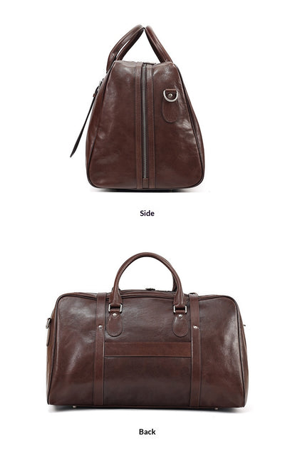 Bolsa de Viaje Ejecutiva de Cuero Estilo Retro - Gran Capacidad - Image 15