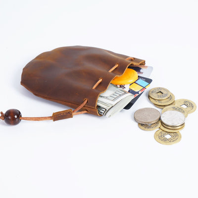 Monedero Retro Vintage de Cuero Genuino - Bolsillo Compacto para Monedas - Image 15
