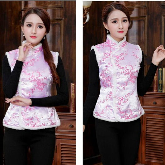 Chaleco Tang Suit para Mujer - Chaleco de Algodón Invierno Estilo Chino - Image 24