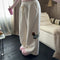 Pantalones Anchos de Lana Cordero con Bordado de Cachorro - Casual y Cómodo