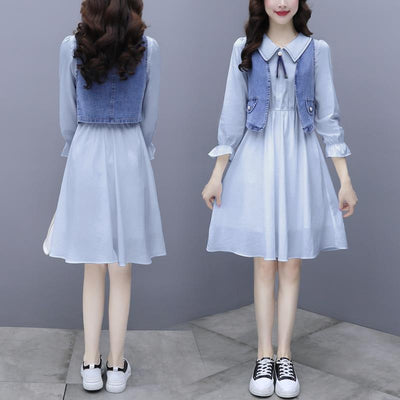 Conjunto Denim: Vestido Camisero + Chaleco Spring - Image 4