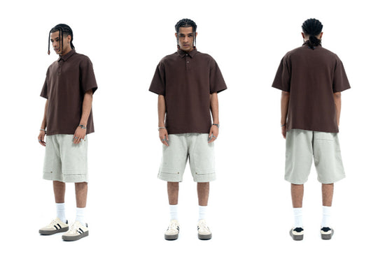 Playera Suelta Cuello Pequeño para Hombre Verano Negro - Image 8