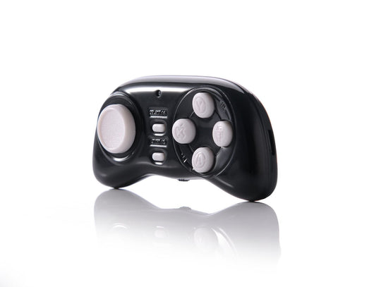 Black portable mini Bluetooth smart gamepad with an analog stick and four action buttons for mobile gaming. - Image 4