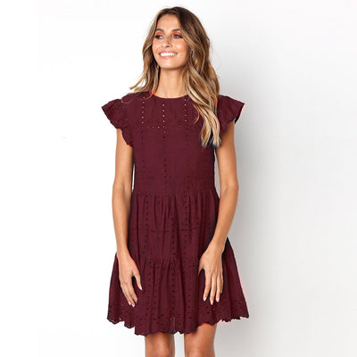 Vestido Casual de Algodón con Bordado Calado - Image 31