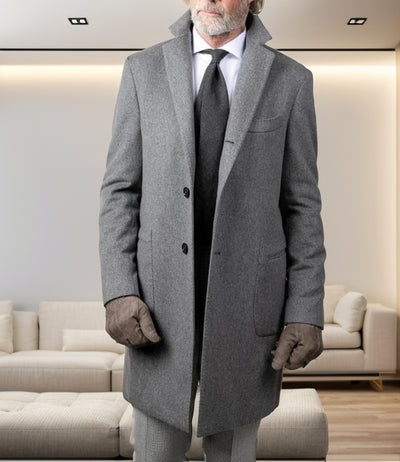 Abrigo de Lana Estilo Británico Largo para Hombre - Image 11