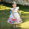 Vestido Princesa Estampado Forjado con Diadema