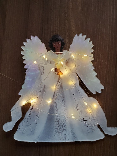Ángel Dorado Luminoso para Punta de Árbol de Navidad con LED - Image 5