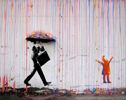 Cuadro Mural Graffiti Banksy Óleo Digital para Sala y Dormitorio - Image 5