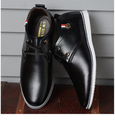 Zapatos de Cuero Transpirable para Hombre con Suela Suave y Refuerzo de Tendón - Image 12