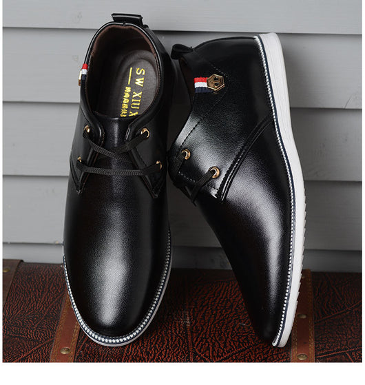 Zapatos de Cuero Transpirable para Hombre con Suela Suave y Refuerzo de Tendón - Image 12