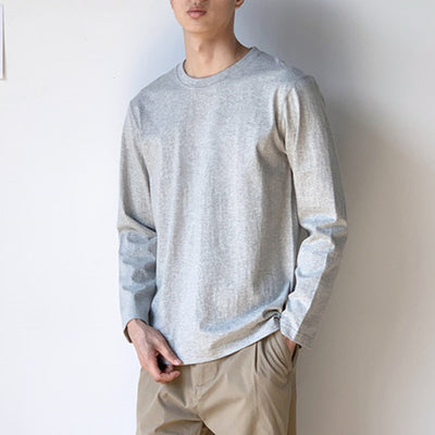 Camiseta Manga Larga Blanca Hombre Algodón Puro Oversized - Image 11