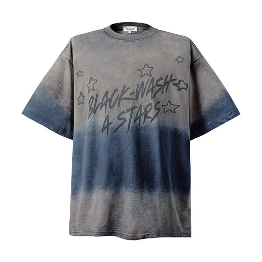 Camiseta Degradado Tie-Dye Manga Corta para Hombre