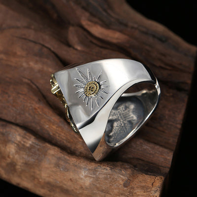 Anillo Águila Retro Punk con Alfabeto Ancho - Image 9