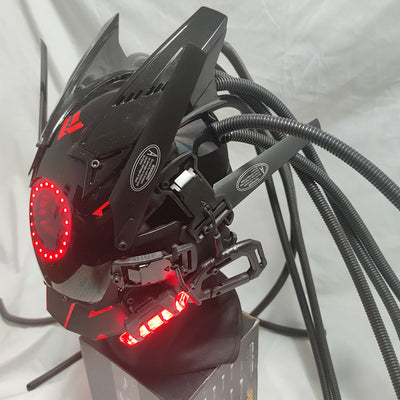 Máscara Cyber Futurista con Lámpara LED Trenzada