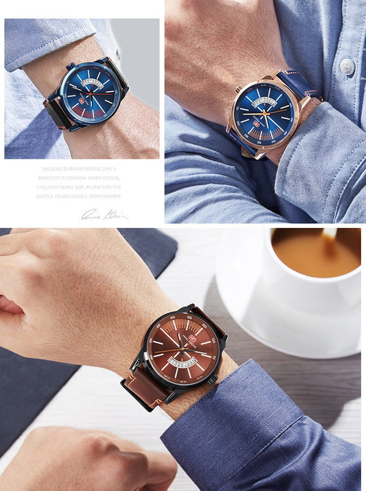 Reloj Deportivo para Hombre con Calendario, Pantalla Luminosa y Correa de Cuero Genuino - Image 13